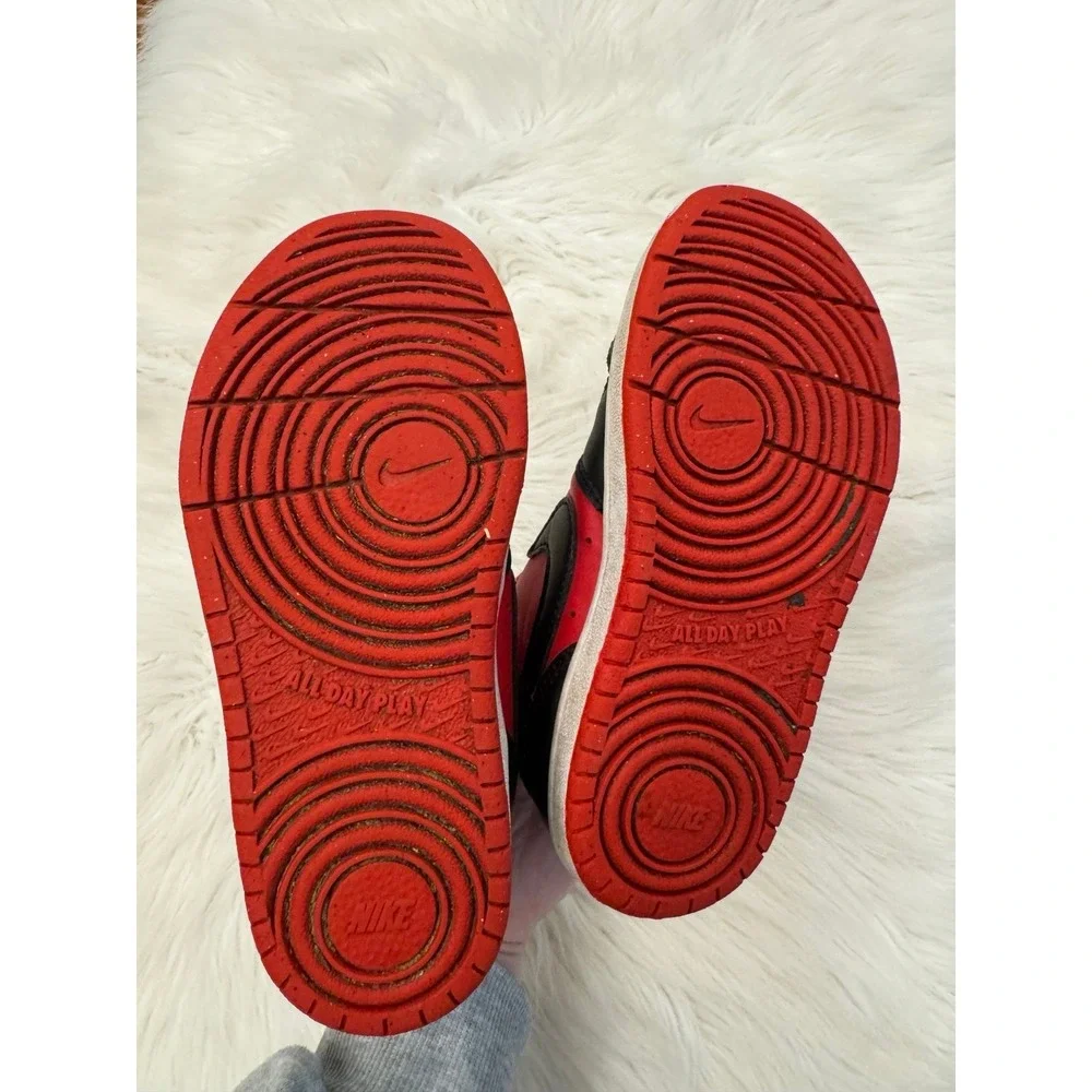 Nike mid rise red and black sneakers size 11.5